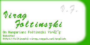 virag foltinszki business card